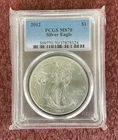2012 American Silver Eagle 1oz .999 Silver PCGS MS70