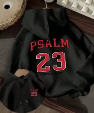 Women's "PSALM 23" Print Casual Hoodie - "The Lord Is My Shepherd" Sweatshirt