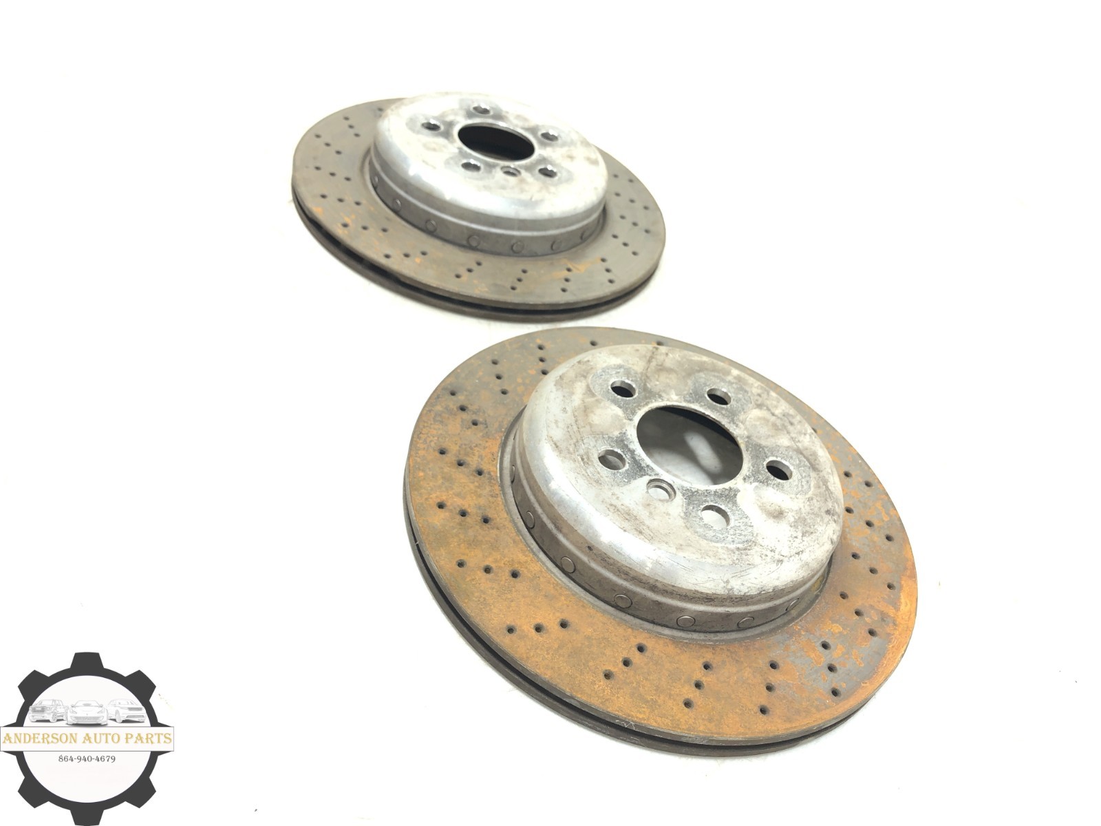 2014-2020 BMW i8 REAR BRAKE DISC ROTOR SET X2 OEM #NOTES
