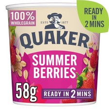 Quaker Oat So Simple Summer Berries Porridge Pot 58g x 8 Pack
