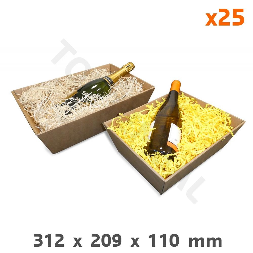 Corbeille carton grand modèle pour panier garni vide de 31 cm en lot de 25