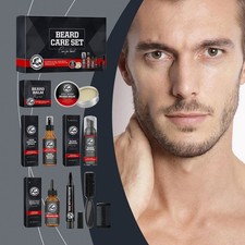 New Men's Sandalwood Beard Care Set Nourishes And Restores Hair And Shavings
