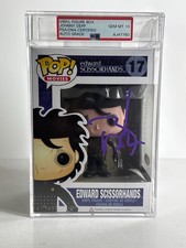Johnny Depp Signed Edward Scissorhands Funko Encapsulated Gem Mt 10 PSA