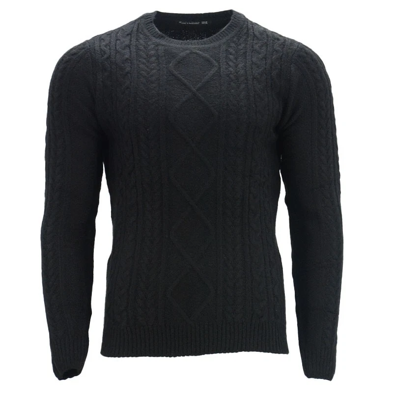 Ex ZARA Mens Jumpers Crew Neck Slim Fit Heavy Knitted Soft Winter Pullover Sweat - Image 2 of 4