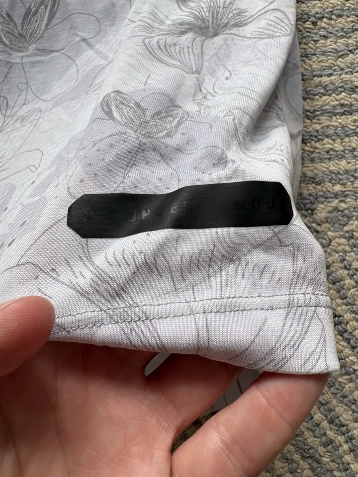 Women's Under Armour Open Back Tank - Gray Floral - XL - Image 2 of 4