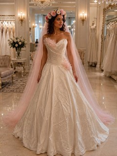 💎SEHR SELTEN TRUE VINTAGE 100% Seide rosa Brautkleid passt Größe 10 DONNA SALADO