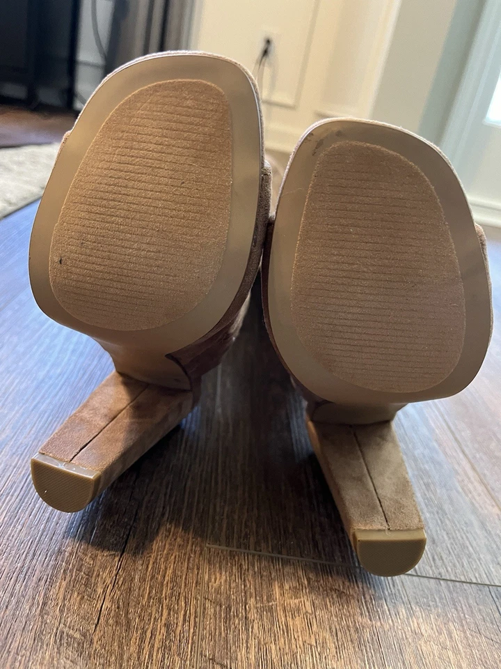 Steve Madden Kimmi Gamuza Peep-Toe Muslo Hasta la Rodilla Botas Talla 7 Foto 4 de 4