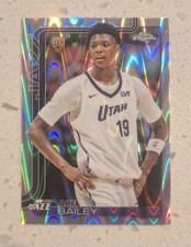 Ace Bailey 2025-26 Topps Chrome RC Raywave Refractor #255 Rookie Card 