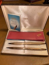Cross 14kt Gold Filled Ballpoint Pen Mech Pencil Set  Accessories  Paperwork