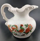 McCoy Pottery Pitcher Yorkville Rooster Folk Art Design Farm House Decor Dutch