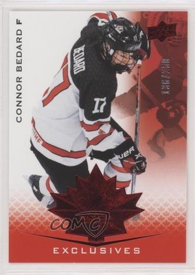 2021 Upper Deck Team Canada Juniors Exclusives 136/250 Connor Bedard #76 0g4