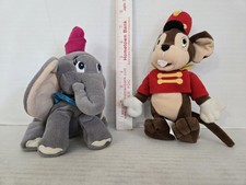 2 Disney Store Mini Bean Bag Plush New Dumbo  Timothy FREE SHIPPING