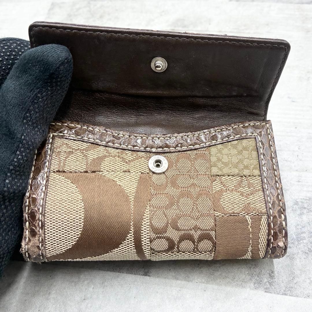 Coach Soho patchwork tri-fold compact wallet - image 10