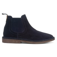 Hush Puppies Mens Boots Blue Adults Chelsea Navy Suede Pull On Shaun SIZE