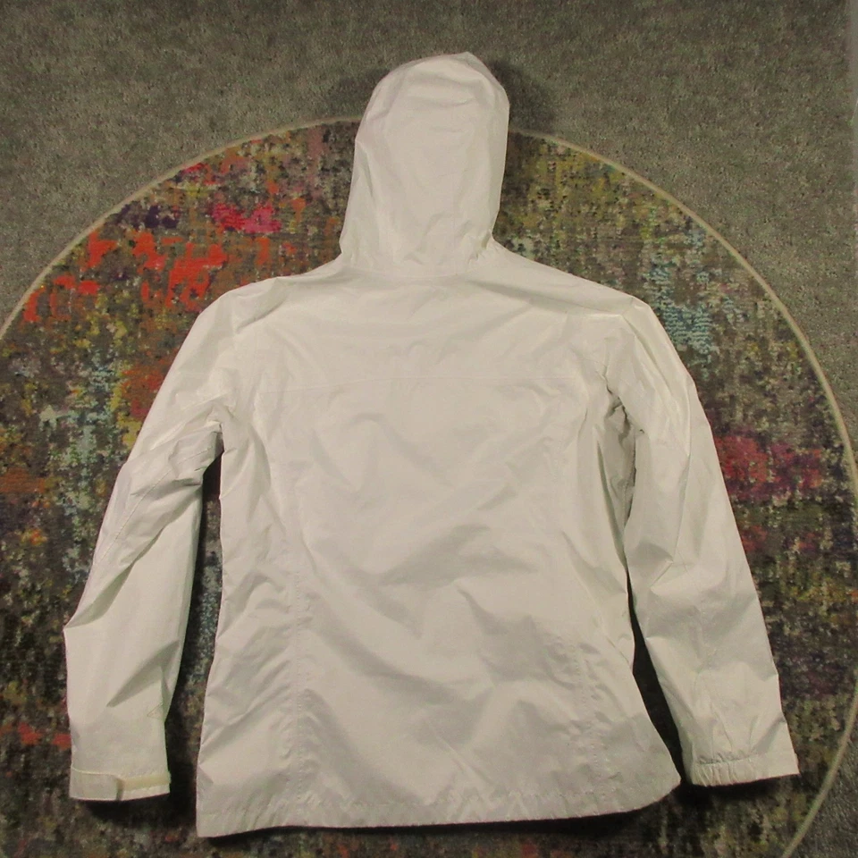 Chaqueta de Lluvia Columbia Omni Tech Para Mujer L Blanca Con Capucha Malla Forrada Costura Sellada Foto 2 de 4