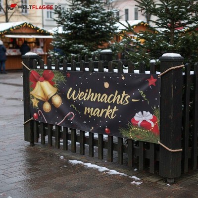 Weihnachtsmarkt Banner - Werbebanner Werbeplane Verschiedene
