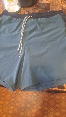 NIKE MENS L LARGE FLEX UNLINED RUNNING SHORTS 5'' BLUE YELLOW WILD RUN CJ5829