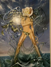 Surrealist Sci-fi Oil Painting on Canvas SIGNED Hand Painted Antonello Venditti