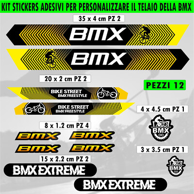 L107 Universal BMX EXTREME Rahmen Aufkleber Set Kratzer Cover Free Style Sport Race