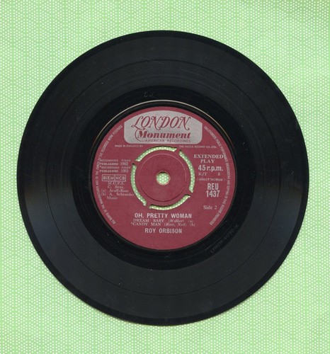 ROY ORBISON Oh Pretty Woman / Candy Man LONDON RE-U 1.437 England 1964 EP VG+ - Picture 5 of 5