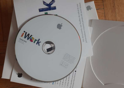 Apple iWork 09 Mac OS X Macbook Pro Air Software DVD Manuals English French - Imagen 2 de 3