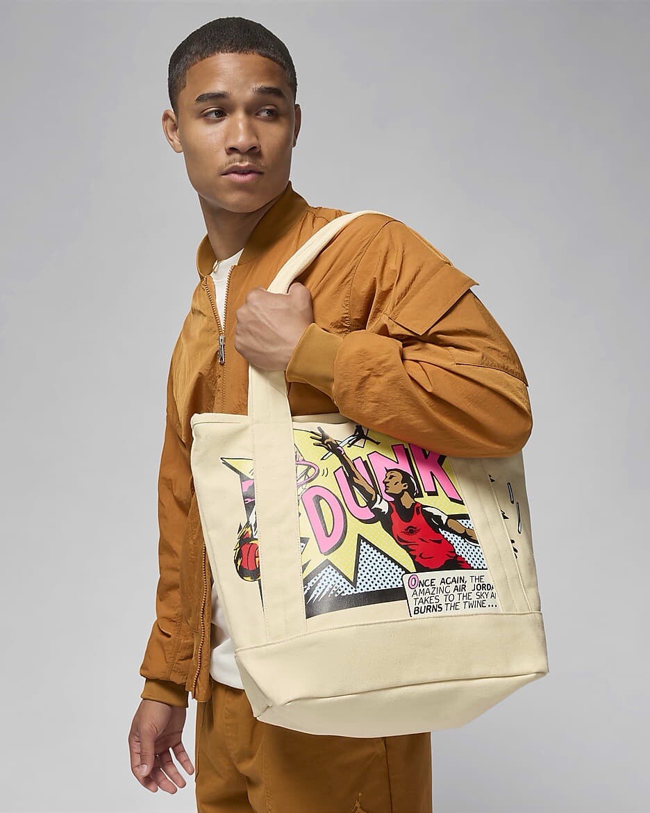 Air Jordan DUNK Tote Bag MA0955-W2U Natural Beige Color 34L