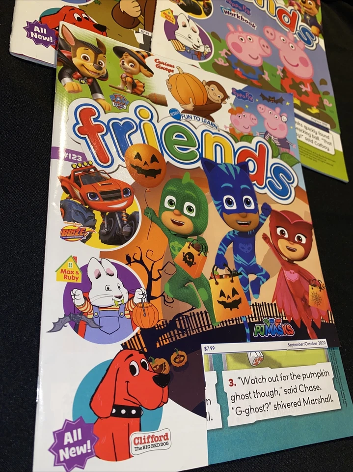 Fun To Learn Friends Curious George, PJ Mask, & Peppa Pig Workbook Lot - Image 3 of 4