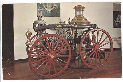 VENI-VIDI-VICI STEAM FIRE ENGINE Vehicle Museum Frederick Maryland MD Postcard