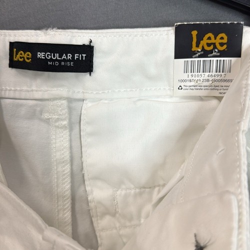 Pantalones cortos chinos Lee 7” para mujer blancos talla 8 nuevos con etiquetas - Imagen 5 de 6