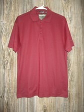 Eddie Bauer Performance Polo Short Sleeve Shirt Mens Sz Small NWT Wine Burgundy