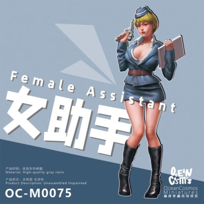 1/35 1/12 Female Assistant Unpainted Unassembled Miniature Resin Model Toys