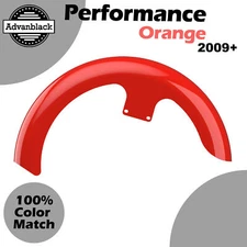 Fits 09+ Harley PERFORMANCE ORANGE 21" Reveal Wrapper Hugger Front Fender