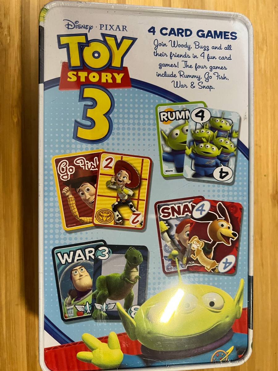 Disney / Pixar TOY STORY 3 Tin of 4 Card Games Rummy, Snap, Go