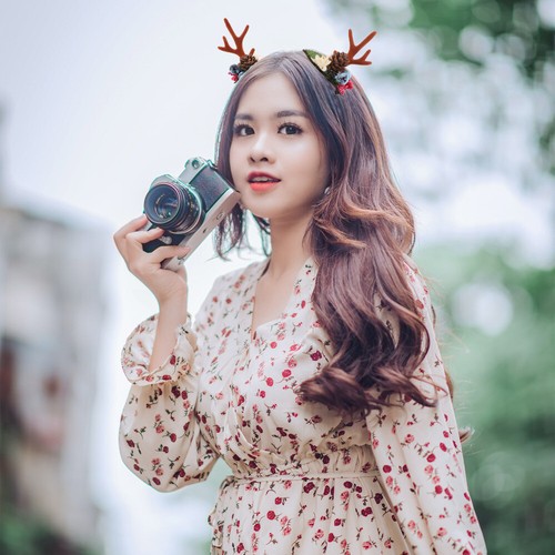 2 Pairs Christmas Hair Clips Antlers Berry Hairpins Barrettes Photography Props - Picture 4 of 12