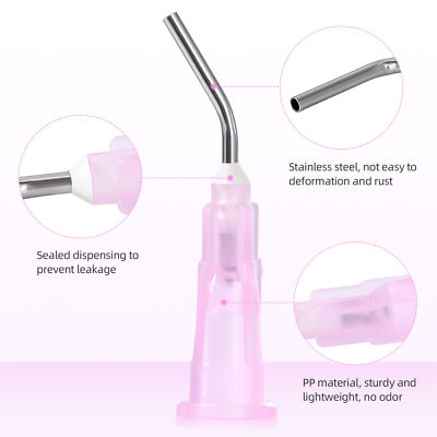 Dental Pre Bent Applicator Flow Needle Tips Disposable Dispensing Syringe Tip