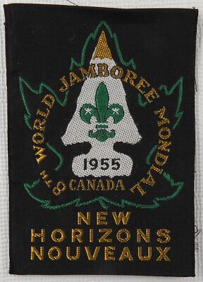1955 Canada New Horizons 8th World Scout Jamboree Cloth Patch [JX312]