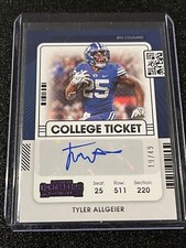 2022 Chronicles Contenders DP College Ticket Auto Purple 19/49 Tyler Allgeier