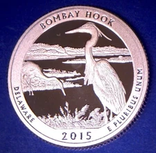2015 S 25C Clad Proof BOMBAY HOOK AMERICA THE BEAUTIFUL QUARTER