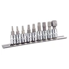 BlueSpot 9pc Male Torx Bit Star Socket Set T10 -T60 Trx 1/4" Drive Sockets
