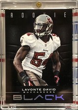 2012 PANINI BLACK LAVONTE DAVID ROOKIE, #159, SERIAL #213/349, SUPER BOWL CHAMP