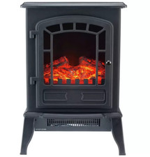 Beldray Teresina 2kW Electric Freestanding Mini Stove Black 2 Heat Settings NEW