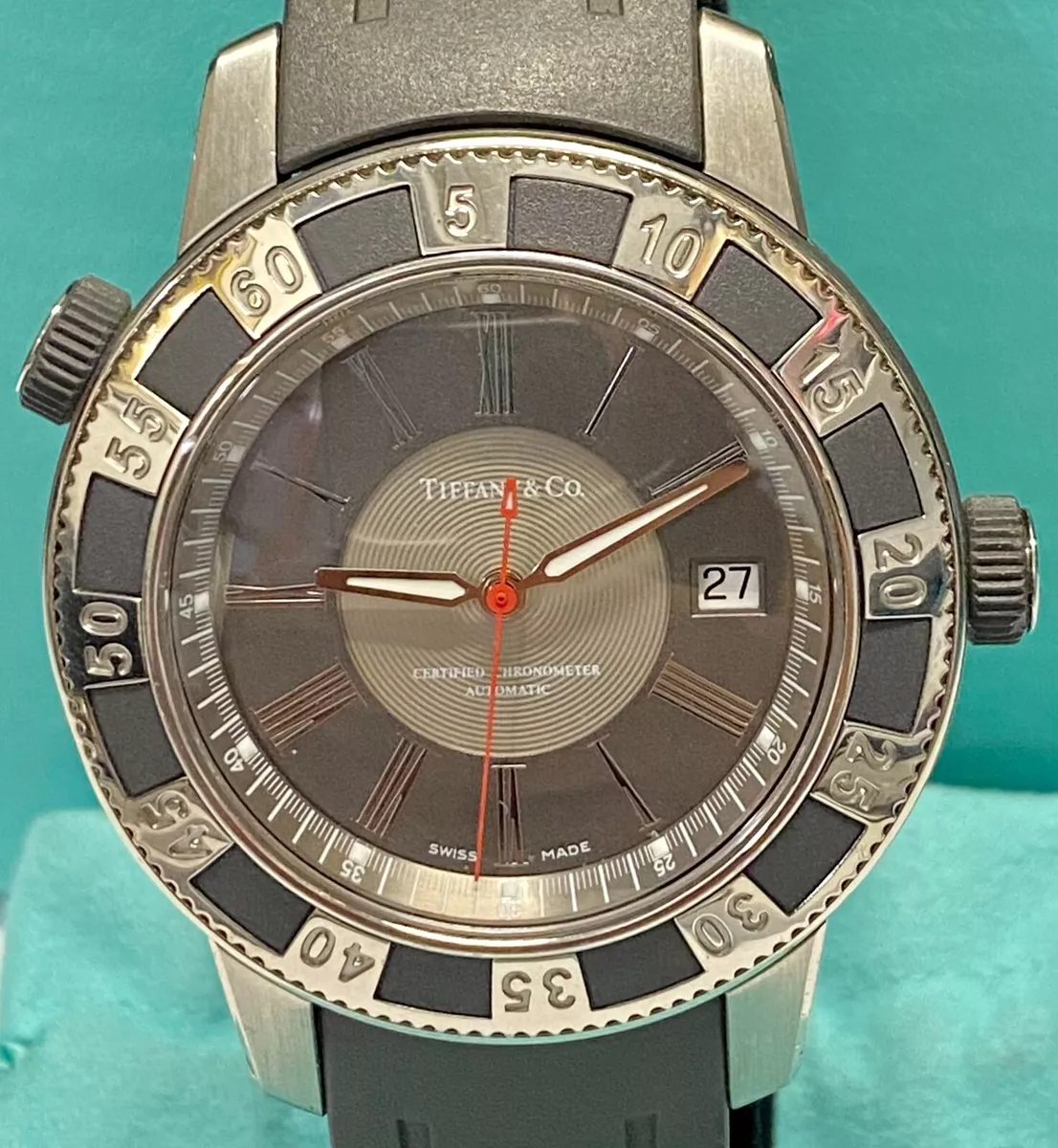 TIFFANY CO Diving Chronometer Automatic Skeleton Watch 8K APR w CoA