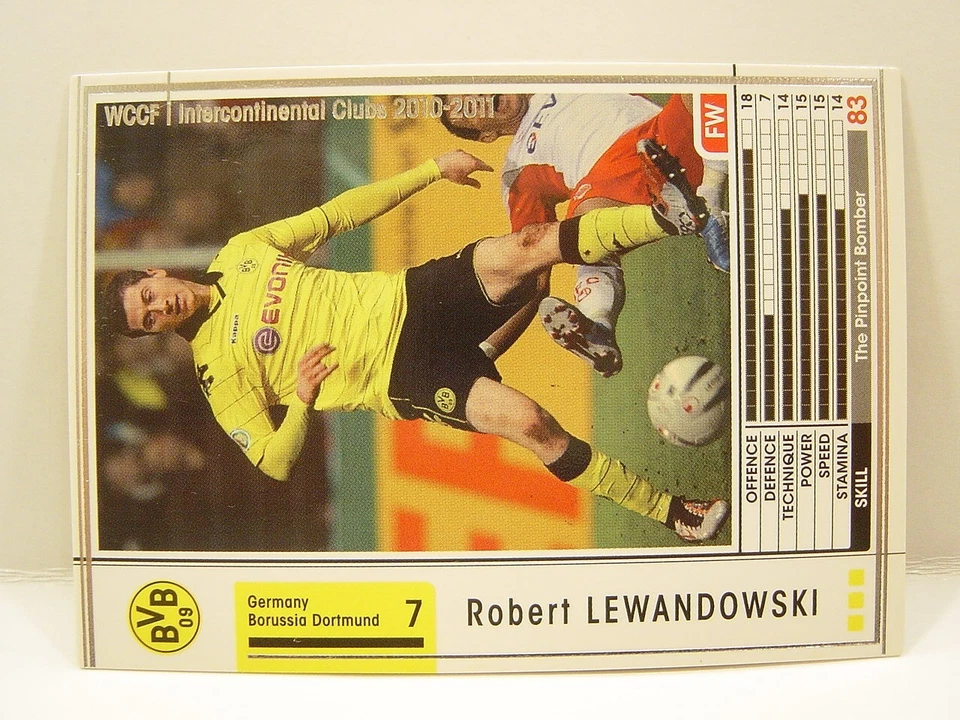 Panini WCCF 2010-11 Robert Lewandowski 1988 Poland No.7 BVB Dortmund Rookie Card - Image 2 of 4