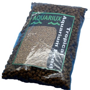 Aquariux premium tropical aquarium fish food pellets high 