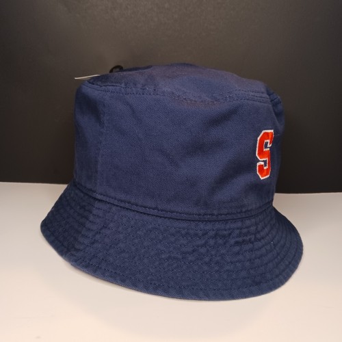 Nike Syracuse Orangeman Core Bucket Hat Cap Navy Blue NCAA Orange Logo Size M-L - 第 3/11 張圖片