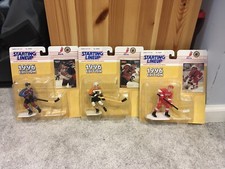 Lot Of 3 1996 Hockey Starting Lineup Figures - Sakic, LeClair, Coffey - Kenner