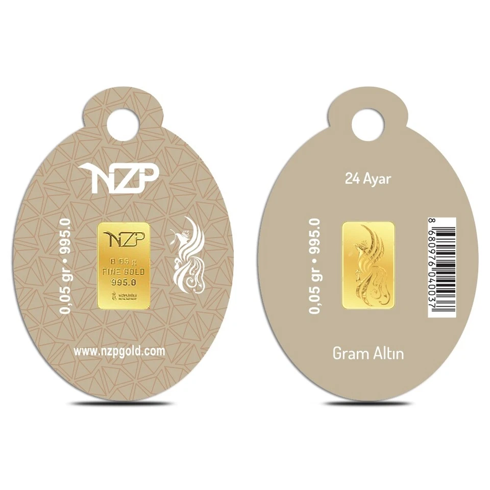 3 er Set Nzp Gold Oval Blister - 3 x Mini Goldbarren 0.40 Gramm (995 24 karat) - Bild 4 von 4