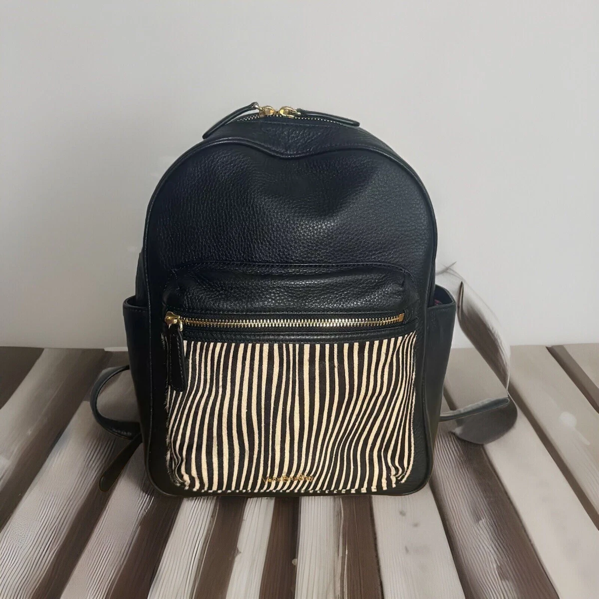 Vera Bradley Leather Leighton Backpack in Uptown Stripes zebra print bag Vera Bradley Zebra Bags & Handbags for Women for sale | eBay main image 3