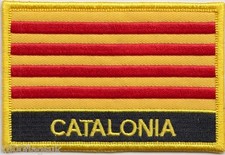 France Catalonia Flag Embroidered Patch Badge - Sew or Iron on