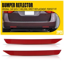 Pair For 11-17 Honda Odyssey Red Lens Rear Bumper Reflector Marker Left & Right